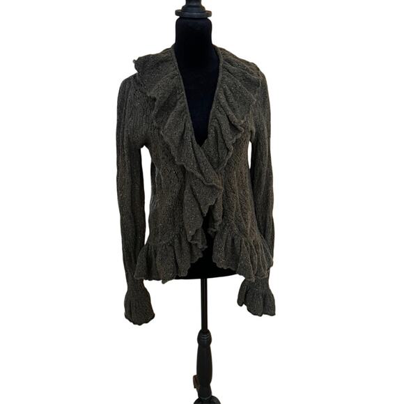 Ralph Lauren Gray Ruffle Sweater - Picture 5 of 11